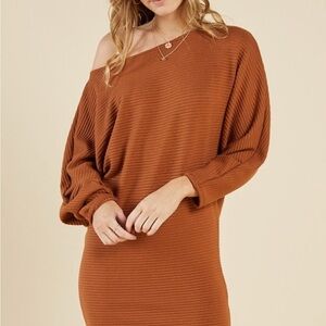 Sadie & Sage Chloe Ribbed Mini Burnt Orange NWT‎ Size Small